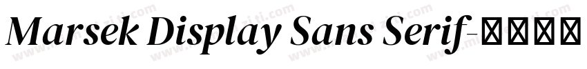 Marsek Display Sans Serif字体转换